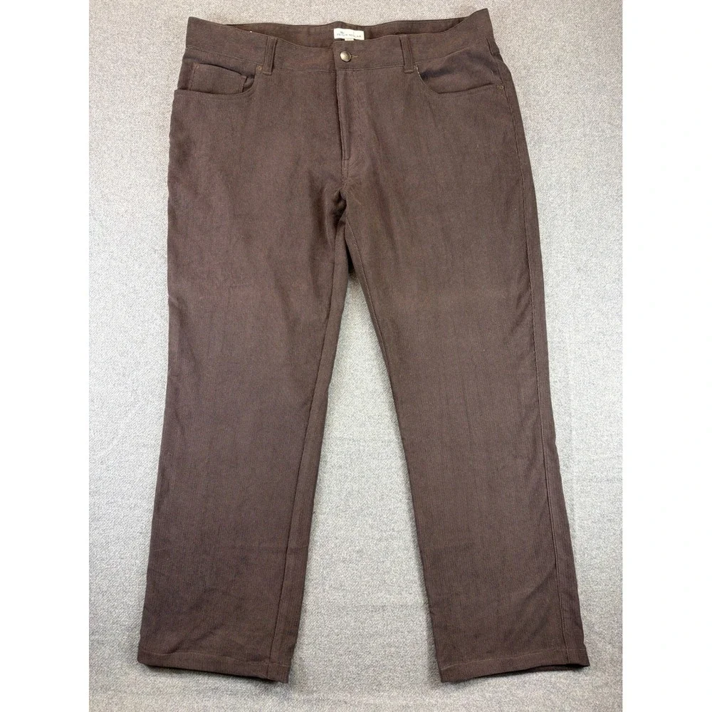 Peter Millar Corduroy Pants Mens 39x‎ Brown Stretch 5-Pocket Straight Leg